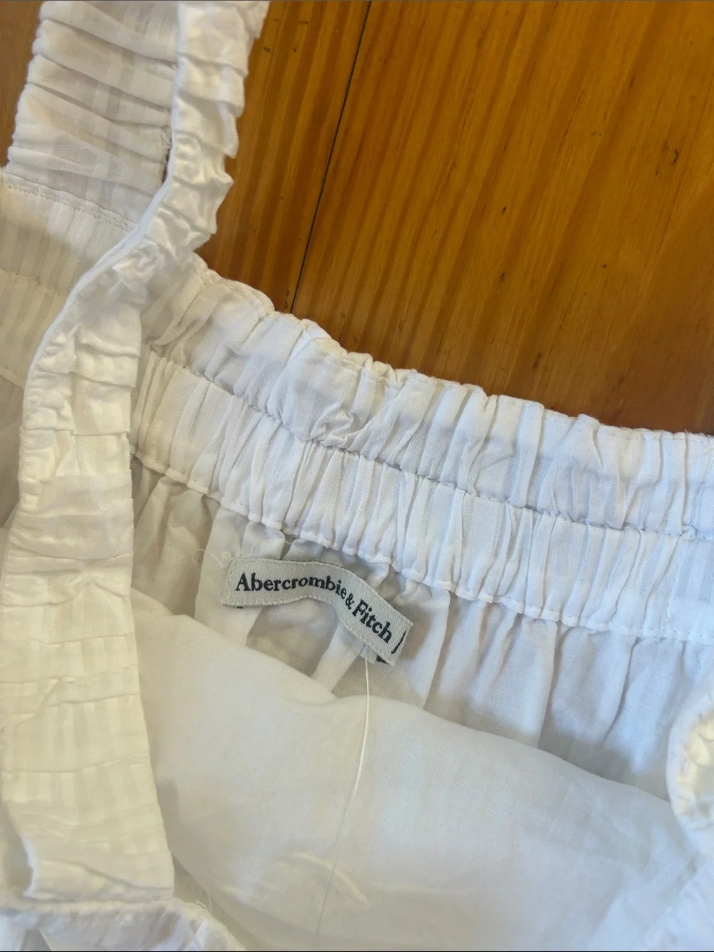 Abercrombie & Fitch White Tiered Sundress